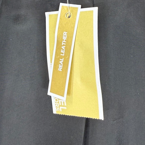 Michael Kors Black Leather Moto Jacket Womens‎ Size M Asymmetrical Zip - Picture 8 of 14